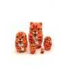 BuyRussianGifts Miniature 1.25" Small Orange Cat with Mouse MINI Nesting Dolls Russian Hand Carved Hand Painted 5 Piece ? The Smallest Matryoshka in The World view 3