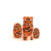 BuyRussianGifts 1.25" Tall Tiger MINI Nesting Dolls Russian Hand Carved Hand Painted 5 Piece Matryoshka Set view 3