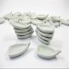 10 White Boat Plate Dish Ceramic Dollhouse Miniature Japanese Food Supply 12679 view 4