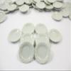 10x25mm White Scallop Edge Plate Dish Soup Dollhouse Miniatures Ceramic 12682 view 1