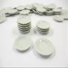 10x25mm White Scallop Edge Plate Dish Soup Dollhouse Miniatures Ceramic 12682 view 4
