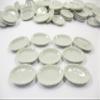 10x30mm White Oval Plate Dish Dollhouse Miniature Ceramic Kitchenware 12685 view 1