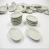 10x30mm White Oval Plate Dish Dollhouse Miniature Ceramic Kitchenware 12685 view 4