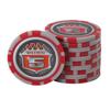 Fat Cat Bling 13.5 Gram Texas Hold 'em Clay Poker Chip Set with Aluminum Case, 500 Striped Dice Chips view 3