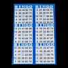 6 on Pushout Bingo Paper Game Cards - Blue - 250 sheets - 7.50 inch by 10.75 inch Size Disposable Sheet - No Duplicates - Made in USA view 1