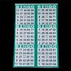 6 on Die Cut Bingo Cards - Green - 250 sheets view 1
