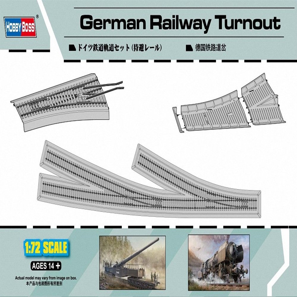 Hobby Boss German Railway Turnout Model Kit (1/72 Scale)