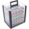 Brybelly Ace Casino Poker Chips Set - 1000 Heavyweight (14-Gram) Clay Composite Chips, Acrylic Display Case and Holders - Professional Supplies, Kits, Holders, & Storage Container view 1