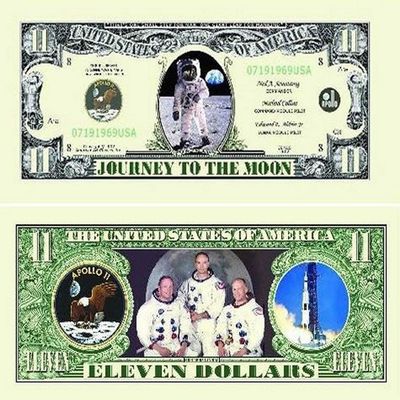 50 Apollo 11 Dollar Bills with Bonus Thanks a Million Gift Card Set