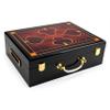 Brybelly Wooden Poker Chip Case, Suit Symbol Design, High Gloss, Holds 500 Chips view 1