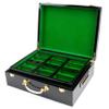 Brybelly Wooden Poker Chip Case, Suit Symbol Design, High Gloss, Holds 500 Chips view 2