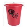 HEY! PLAY! Giant Yard Pong Outdoor Game Set with 12 Buckets, 2 Balls, and Carrying Tote - Outdoor Lawn Games and Activities for Family (Blue and Red) view 3