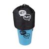 HEY! PLAY! Giant Yard Pong Outdoor Game Set with 12 Buckets, 2 Balls, and Carrying Tote - Outdoor Lawn Games and Activities for Family (Blue and Red) view 4
