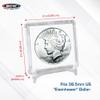BCW 2x2 Coin Snap - Dollar - 25ct | Coin Holder Case for 38.5mm US Eisenhower Dollar | Snap Together Design | Stackable, Coin Collecting Supplies | Morgan and Peace Dollar Holder view 3