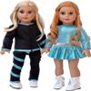 Super Skater - 18 Inch Doll Clothes - 2 Complete Ice Skating Outfits - 5 Pieces - Leotard, Skirt, Pants, Jacket, and 1 Pair of Skates (Dolls Not Included) view 1