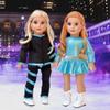 Super Skater - 18 Inch Doll Clothes - 2 Complete Ice Skating Outfits - 5 Pieces - Leotard, Skirt, Pants, Jacket, and 1 Pair of Skates (Dolls Not Included) view 2