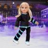Super Skater - 18 Inch Doll Clothes - 2 Complete Ice Skating Outfits - 5 Pieces - Leotard, Skirt, Pants, Jacket, and 1 Pair of Skates (Dolls Not Included) view 4