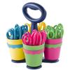 Westcott School Scissor Caddy and 5-Inch Blunt Safety Scissors for Kids, Back to School, Classroom Supplies, Assorted, 24 Pack (14756) view 1