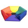 Children's Factory Hexagon Happening Hollow Kids Reading Nook, Toddler Modular Couch for Daycare, Classroom, Rainbow view 1