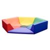 Children's Factory Hexagon Happening Hollow Kids Reading Nook, Toddler Modular Couch for Daycare, Classroom, Rainbow view 2