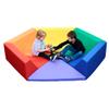 Children's Factory Hexagon Happening Hollow Kids Reading Nook, Toddler Modular Couch for Daycare, Classroom, Rainbow view 4
