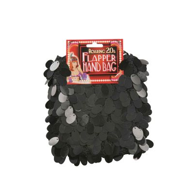 Forum Novelties, Sequin Flapper Purse (Black), Standard