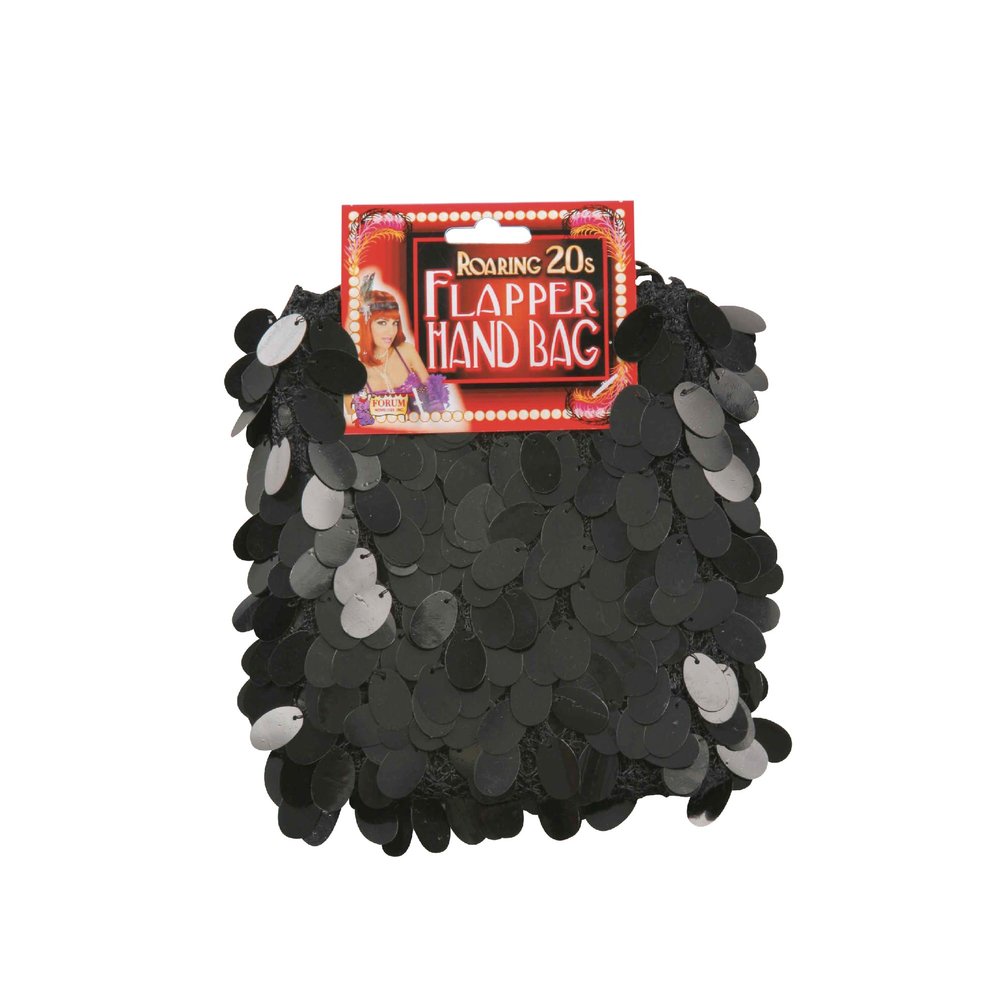 Forum Novelties, Sequin Flapper Purse (Black), Standard