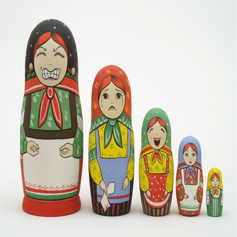 Golden Cockerel Stress Reliever Russian Nesting Doll 5pc./6" Collectible