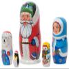 Golden Cockerel Made in Russia Authentic Russian Nesting Polar Christmas Doll 5pc./6" aka Traditional Santa Claus and Friends Collectible Babushka Russian Doll 100% Guaranteed! view 3