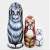 Golden Cockerel See No Evil Cats Doll 3pc./4" view 1