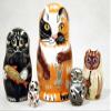 Golden Cockerel Alley Cat Nesting Doll 5pc./4" view 1