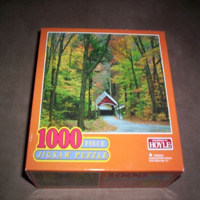 1000pc. Jigsaw Puzzle-Little Red Bridge in the Woods