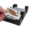 Deluxe Playing Card Tray or Caddy for card games like canasta, rummy, UNO and more - Cardian brand cardholder/caddy with felted bottom - Non-Swivel - Made in USA (BLACK) view 1