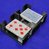 Deluxe Playing Card Tray or Caddy for card games like canasta, rummy, UNO and more - Cardian brand cardholder/caddy with felted bottom - Non-Swivel - Made in USA (BLACK) view 3
