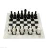 Scacchiera Italian Black and White Marble Classic Chessboard Handmade Table Chess Set with Pawns 25x25cm 9 inch view 1