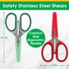 Baby Food Scissors 2 Pack w Covers- Parent Must-Safety Stainless Steel Shears- Make Every Bite Perfectly Sized & Safe- For Babies, Toddlers- Kids Feeding or Adult Portion Control, Gift for Mom view 3