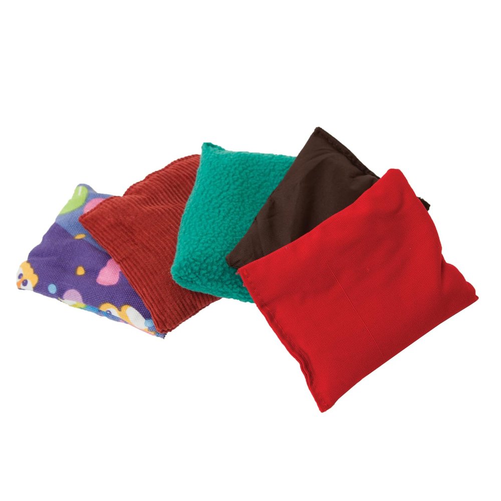 Fun and Function Weighted Tactile Beanbags - Sensory Weighted Beanbags - Multi-Sensory Tool Fidget Provides Weight, Color and Varied Textures - for Kids and Adults - 5 Pack - 1 lb Each