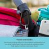 J.L. Childress Clip 'N Carry Stroller Hooks - Universal Stroller Clips with Non-Slip Straps - Durable Carabiners to Hold Watter Bottles & Bags - 2 Pack - Perfect for Uppababy & more - Black view 3