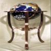 37" 3-Leg Copper Floor Standing Blue Lapis Gemstone Globe view 2