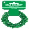 Amscan 397495.03 Shindigz Drop Bead Bracelets Costume Accessories, Green, 3" Party Favors, view 1