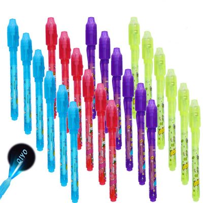 Invisible Ink Pen, Spy Pen Secret Message Writer with uv Light Magic Marker for Drawing Fun Activity Kids Party Favors Ideas Gifts and Stock Stuffer (24pcs)