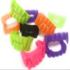 144 Deluxe Vampire Teeth Halloween Fangs Bulk Assortment (Glow-in-the-Dark, Black, Purple, Green, Hot Pink, and Orange) view 1