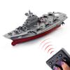 Tipmant Military Remote Control Aircraft Carrier Model RC Boat Ship Speedboat Yacht Electric Water Toy - Silver (2.4G No Antenna) view 1