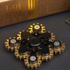 Bitopbi Pure Brass Fidget Spinner Gears Linkage Fidget Gyro Toy Metal DIY Hand Spinner Spins Long Time EDC Focus Meditation Break Bad Habits ADHD with Multiple Premium Bearings (9 Gears Black) view 2