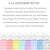 Lifefactory Glass Baby Bottle BPA Free | Protective Silicone Sleeve | 4 oz Pack of 4 | Mint & Cantaloupe view 3