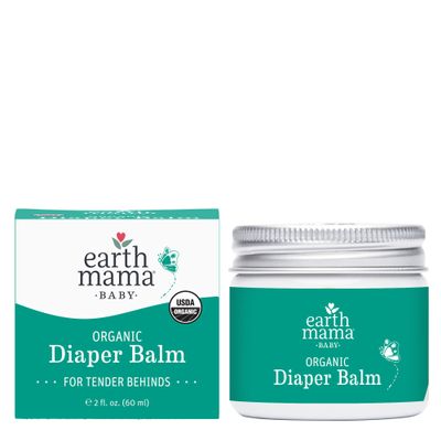Earth Mama Organic Diaper Balm 2-Ounce | Diaper Cream for Baby | EWG Verified, Petroleum & Artificial Fragrance-Free with Calendula for Sensitive Skin