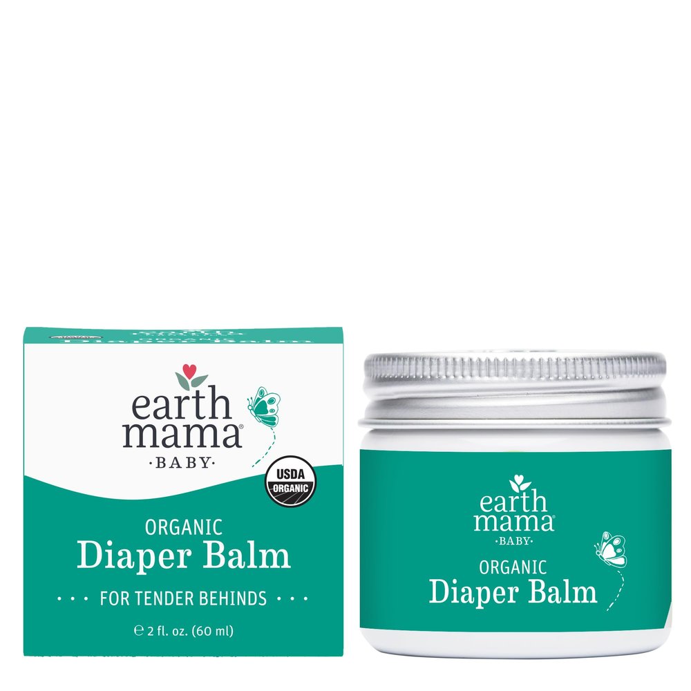 Earth Mama Organic Diaper Balm 2-Ounce | Diaper Cream for Baby | EWG Verified, Petroleum & Artificial Fragrance-Free with Calendula for Sensitive Skin