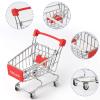 Shindel Mini Shopping Cart for Kids, Grocery Store Pretend Play for Toddler Supermarket Handcart Trolley Dollhouse Toys for Kids view 3