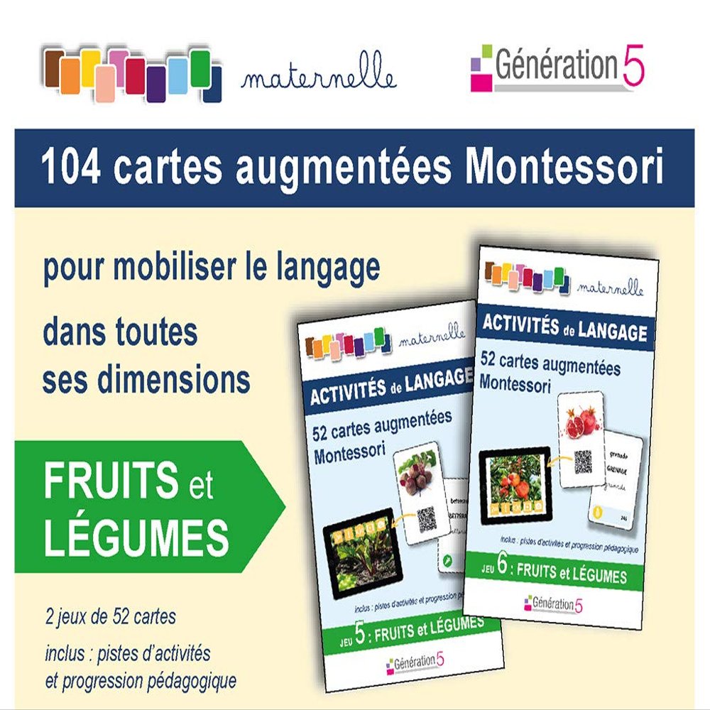 104 Cartes augmentes Montessori Fruits et Lgumes
