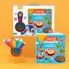 Chefclub Kids - The Great Journey of the World Cookbook Set with Measuring Cups, Atlases and Stickers, Cooking Art for Kids, German Version view 3